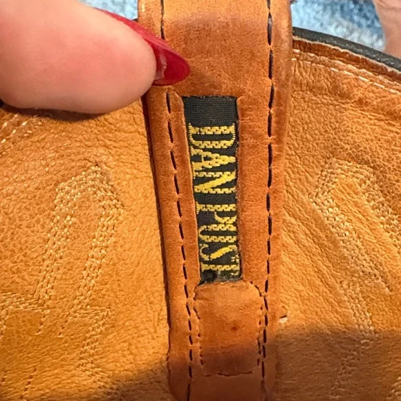 Vintage Dan Post Marlboro Brown Leather Cowboy Boots. Size 8 M - Picture 10 of 12